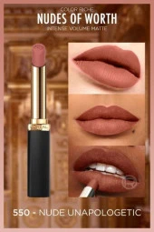 L'Oréal Paris Color Riche Intense Volume Matte Ruj - 550 Nude Unapologetic - 6