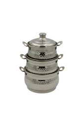 Dövme Alüminyum Klasik Güveç Tencere Seti 18cm 20cm 22cm thumbnail 1