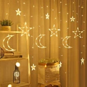 GÜN IŞIĞI SALKIM LED IŞIK HİLAL YILDIZLI SALKIM IŞIK YILDIZLI YILBAŞI IŞIĞI YILBAŞI SÜSLEME IŞIĞI thumbnail 1