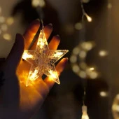 GÜN IŞIĞI SALKIM LED IŞIK HİLAL YILDIZLI SALKIM IŞIK YILDIZLI YILBAŞI IŞIĞI YILBAŞI SÜSLEME IŞIĞI thumbnail 5