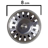 Aletçantam Çöpmak Mutfak lavabo Sifon Gider Metal Tıpa Süzgeci 8cm - 3