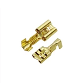 10 Adet SF1D İzolesiz Dişi Fiş Terminal Soket Kablo Ucu Metali 4.8mm  Klemens - 1