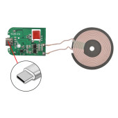 Kablosuz Şarj Modülü Type C 15W  Qi 9V 1.5A Mobil Akıllı Telefon Oyuncak Pil Şarj Transmiter Samsung Apple 5125-FA - 3