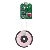 Kablosuz Şarj Modülü Type C 15W  Qi 9V 1.5A Mobil Akıllı Telefon Oyuncak Pil Şarj Transmiter Samsung Apple 5125-FA - 5