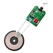 Kablosuz Şarj Modülü Type C 15W  Qi 9V 1.5A Mobil Akıllı Telefon Oyuncak Pil Şarj Transmiter Samsung Apple 5125-FA - 6