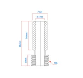 Cr10 Ender3 Boğaz Reprap 1.75mm 3d Yazıcı Heatbreak Kısa Boğaz Heatbreak - 3