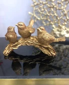 kuş biblo 3 lü dal üzerinde kuş biblo thumbnail 10