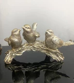 kuş biblo 3 lü dal üzerinde kuş biblo thumbnail 11