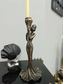 Şamdan kız mumluk kadın şamdan polyester - 2