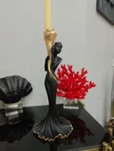 Şamdan kız mumluk kadın şamdan polyester - 5