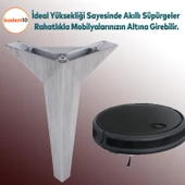 Moderno Mobilya Kanepe Sehpa Tv Ünitesi Baza Koltuk Ayağı Gri Çekyat Saten Eskitme 15 Cm Ayakları thumbnail 5