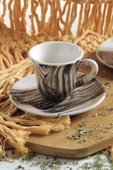 Gift Kahve Fincan Takımı 2 Kişilik El Yapımı Türk Kahvesi Expresso Fincanı Seti - 2