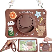 Samsung Galaxy Tab A9 Plus X210 X213 X215 X217 Kılıf Cute Dolls Standlı Eğlenceli 3D Karekterli Çocuk Kılıfı - 5