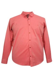 Erkek Büyük Beden Slim Fit Turhan Mevsimlik Uzun Kol Gömlek Yavruağzı - 1