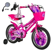 Rival Süper star 16 Jant Bisiklet Bisiklet 4-7 Yaş Çocuk Bisikleti-Zil-Ayna- Arka Sepet Hediyeli PEMBE - 1