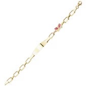 Altın Çocuk Bileklik Plakalı Kelebek - 1