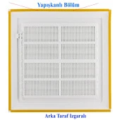 Menfez Banyo Wc Tuvalet Depo Havalandırma Plastik Panjur Beyaz 65x65 CM - 4