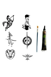 Aşk ve karadelik Hint Kınasıyla Geçici Dövme Yapma Kiti - 1