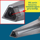 Moderno Mobilya Kanepe Tv Ünitesi Konsol Koltuk Ayağı Saten Gri Eskitme 18 Cm Ayakları - 6