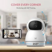 YI 2K Dome Güvenlik Kamerası, 2.4G Akıllı Kapalı Evcil Hayvan İzleme Kamerası - 2