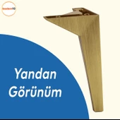 Moderno Mobilya Kanepe Tv Ünitesi Konsol Koltuk Ayağı Sarı Gold Altın Eskitme 23 Cm Ayakları thumbnail 4