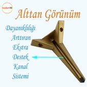 Moderno Mobilya Kanepe Tv Ünitesi Konsol Koltuk Ayağı Sarı Gold Altın Eskitme 23 Cm Ayakları thumbnail 5