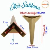 Moderno Mobilya Kanepe Tv Ünitesi Konsol Koltuk Ayağı Sarı Gold Altın Eskitme 23 Cm Ayakları thumbnail 3