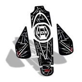 GP Kompozit Bajaj Pulsar NS 200 2011-2023 Uyumlu Tank Pad Seti Gri - 6