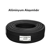 TTR CCA Çok Telli Elektrik Kablosu Topraklı Bakır İletken Damarlı Siyah Kablo 3x2.5 100 Metre thumbnail 5