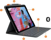 Logitech Slim Folio iPad Air 3.Nesil İçin Klavyeli Kılıf (İtalian,Q) - 3