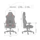 xDrive Anka Profesyonel Oyuncu Koltuğu Deri Kırmızı/Siyah thumbnail 6