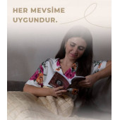 Sinada Ağırlıklı Battaniye Çift Kişilik Yorgan 10 Kg Gri 200x220 %100 Pamuk 4 Mevsim Kullanılabilir - 5