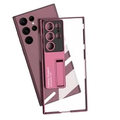 Samsung Galaxy S24 Ultra Kılıf Kamera Korumalı Şeffaf Sarrmaz Standlı Kapak Lego - 12