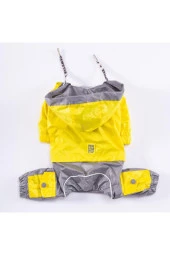 Pawstar Köpek Yellow-Grey Bicolor Rompers XL Sırt38cm Göğüs55cm Boyun34cm - 4