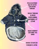 Black Navy Comfie Köpek Montu, Köpek Ceketi, Köpek Dış Giyim - 4