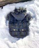 Black Navy Comfie Köpek Montu, Köpek Ceketi, Köpek Dış Giyim - 7