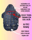 Black Navy Comfie Köpek Montu, Köpek Ceketi, Köpek Dış Giyim - 3