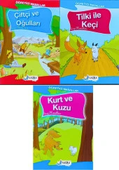 EZOP MASALLARI 1. SINIFLAR İÇİN BÜYÜK BOY RESİMLİ 15 KİTAP - 4