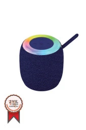Torima D10 Taşınabilir Rgb Ledli Bluetooth Hoparlör Usb-Fm Radyo Açık Mavi thumbnail 1