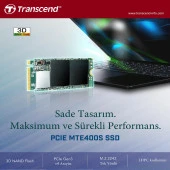Transcend TS2TMTE400S 2TB M.2 2242PCIe Gen3x4 NVMe 3D TLC SSD - 2