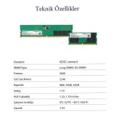 Transcend JM5600ASE-32G 32GB DDR5 5600Mhz CL46 1.1V Notebook Ram - 8