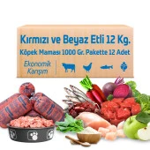 Çiğmamam Ekonomik Az Tahıllı Köpek Barf Maması 12 Kg 1000 Gr - 1