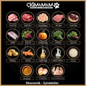 Çiğmamam Ekonomik Az Tahıllı Köpek Barf Maması 20 Kg 1000 Gr - 3