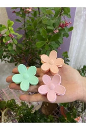 Kadın 3’lü Renkli Papatya Mandal Toka - 6