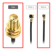 10cm Sma Dişi Ipex4 Mhf4 Rf Bağlantı Kablosu SMA Dişi Soket to Altın Kaplama Konnektör Koaksiyel - 3