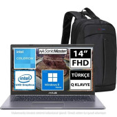 Asus X415MA-EK385W Celeron N4020 8GB 512GB SSD Win11 Home 14" FHD Taşınabilir Bilgisayar + Wz Çanta Hediyeli Wz03 - 1