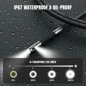 Oiiwak 180 Derece İki Yönlü Eklemli Çift Lensli 8.5mm Endeskop Kamera, 5 Inc IPS - 2