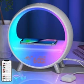 MOMILLA Kablosuz Şarj İstasyonu, Bluetooth Hoparlörlü Gündoğumu Çalar Saat - 1