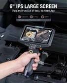 Teslong Üçlü Lensli Boroskop - 6 Inc IPS Bölünmüş Ekranlı Gözlem Kamerası, 5m - 4