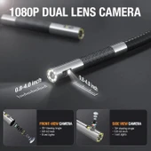 Teslong Çift Lens Mafsallı Endüstriyel Muayene Kamerası, LED Işıklı - 1.5m Kablo - 3